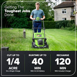 Load image into Gallery viewer, Greenworks 40V 17" Cordless Lawn Mower – Brushless Motor, 4.0Ah Battery & Charger (75+ Compatible Tools), 2-in-1 Mulch/Bag