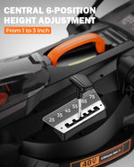 Load image into Gallery viewer, LD40A 19Inch Brushless Lawn Mower, 40V Powerful Cordless Lawn Mower, Effortless Single-Lever Height Adjustment, 3-Step Foldable Handle & Vertical Storage, 2-in-1 Mulching & Bagging