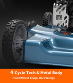 Load image into Gallery viewer, SENIX 20 Inch 144cc Gas Lawn Mower | 4 Stroke Push Mower for Lawn Care with Side Discharge, 5-Position Height Adjustment, Steel Deck, Fuel Efficient Engine for Medium to Large Yards, Lawn, Garden