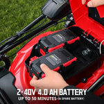 Load image into Gallery viewer, 21 Inch/40V Cordless Walk-Behind Lawn Mower,2-in-1 Mulching Bagging,6 Adjustable Cutting Height,Foldable, 2 Batteries & Charger,Easy to Storge,for Garden, Patio, Lawn,Yard
