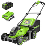 Load image into Gallery viewer, Greenworks 40V 17" Cordless Lawn Mower – Brushless Motor, 4.0Ah Battery & Charger (75+ Compatible Tools), 2-in-1 Mulch/Bag