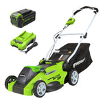 Load image into Gallery viewer, Greenworks 40V 16" Cordless Lawn Mower, Ultra-Light Push Mower with 4.0Ah Battery & Charger(75+ Tool Compatibility, 45Min Runtime)
