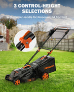 Load image into Gallery viewer, LD40A 19Inch Brushless Lawn Mower, 40V Powerful Cordless Lawn Mower, Effortless Single-Lever Height Adjustment, 3-Step Foldable Handle & Vertical Storage, 2-in-1 Mulching & Bagging