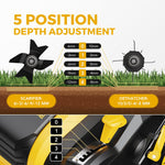 Load image into Gallery viewer, Upgraded EVEAGE 16-Inch 15 Amp Electric Dethatcher & Scarifier, 5-Position Depth Adjustment, 14.5gal Collection Bag, Increases Lawn Health, EDS16S