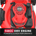 Load image into Gallery viewer, PowerSmart Gas Lawn Mower 21-Inch 144cc OHV Engine 3-in-1 Push Mower with Bagging