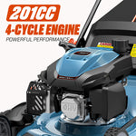 Load image into Gallery viewer, SENIX 201cc 22" 3-in-1 Gas Lawn Mower, Variable Speed Rear Wheel Self-Propelled Mower, Mulching, Bagging, Discharging, Foldable, 6 Cutting Height Adjustable, for Garden Yard