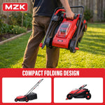 Load image into Gallery viewer, 20V 13" Electric Lawn Mower, Brushless Cordless Lawn Mower with 4-Position Height Adjustment, Walk-Behind Push Mowers with 8 Gallon Grass Bag, 2 x 4.0Ah Batteries & Charger Included, LM13B8, Red