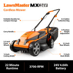 Load image into Gallery viewer, LawnMaster 20VMWGT 24V Max 13-inch Lawn Mower and Grass Trimmer 10-inch Combo with 2x4.0Ah Batteries and Charger