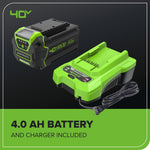 Load image into Gallery viewer, Greenworks 40V 17" Cordless Lawn Mower – Brushless Motor, 4.0Ah Battery & Charger (75+ Compatible Tools), 2-in-1 Mulch/Bag