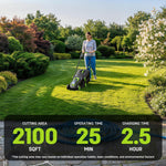 Load image into Gallery viewer, STEELITE 21V 13-Inch Brushless Cordless Lawn Mower, Electric Push Mower with 4.0Ah Battery & Charger, 5-Level Height Adjustment, Mulching/Bagging, for Small Yard