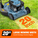 Load image into Gallery viewer, SENIX 20 Inch 144cc Gas Lawn Mower | 4 Stroke Push Mower for Lawn Care with Side Discharge, 5-Position Height Adjustment, Steel Deck, Fuel Efficient Engine for Medium to Large Yards, Lawn, Garden