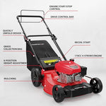 Load image into Gallery viewer, PowerSmart 21-Inch 3-in-1 Gas Self-Propelled Lawn Mower,170CC OHV Engine,Bagging/Mulching/Rear Discharging, 6 Cutting Heights, Durable Steel Deck, Rear-Wheel Drive, for Garden, Yard,