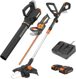 Load image into Gallery viewer, 20V 12'' Cordless String Trimmer, 360 CFM Leaf Blower &amp; 22'' Hedge Trimmer Combo, 2 Batteries &amp; Charger Included, WG931