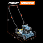 Load image into Gallery viewer, SENIX 20" Gas Lawn Mower, 144 cc Gas Powered Lawnmower, 4-Cycle Engine Walk-Behind Push Lawn Mowers, 3 Cutting Height, Lightweight,for Garden Yard