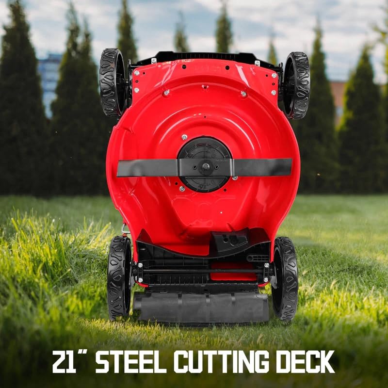 21 Inch/40V Cordless Walk-Behind Lawn Mower，2-in-1 Mulching Bagging,6 Adjustable Cutting Height,Foldable, 2 Batteries & Charger,Easy to Storge,for Garden, Patio, Lawn,Yard