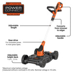 Load image into Gallery viewer, BLACK+DECKER Weed Eater, Lawn Edger and Cordless Lawn Mower 3 in 1 Combo, Includes (2) Batteries, Charger, 12 Inch Battery Powered String Trimmer and Lawnmower, Adjustable Length and Height (MTC220)
