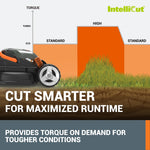 Load image into Gallery viewer, WORX 14" Cordless Lawn Mower, 2 in 1 Electric Mower Cuts Quietly, Compact &amp; Lightweight Push Lawn Mower with 6-Position Height Adjustment for Small Yards, 2 Batteries &amp; Charger Included, WG779