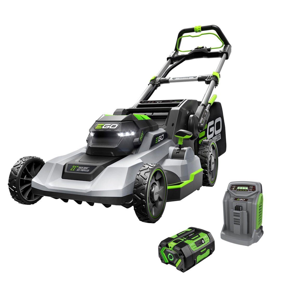 EGO Power+ Electric Lawn Mower, Self-Propelled Cordless with Touch Drive, Includes 56V 7.5Ah Battery and Rapid Charger – LM2125SP