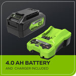 Load image into Gallery viewer, Greenworks 24V 13“ Brushless Cordless Lawn Mower with 4.0Ah Battery &amp; Charger,Maintenance-Free Push Mower with 2-in-1 Mulch/Bag