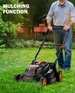 Load image into Gallery viewer, LD40A 19Inch Brushless Lawn Mower, 40V Powerful Cordless Lawn Mower, Effortless Single-Lever Height Adjustment, 3-Step Foldable Handle &amp; Vertical Storage, 2-in-1 Mulching &amp; Bagging