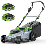 Load image into Gallery viewer, 40V Cordless Lawn Mower, Electric Battery Powered 4.0Ah Walk Behind Lawnmower, 17” Cutting Width, 6-Position Height Adjustment, Bagging &amp; Mulching Model, for Garden/Patio/Yark