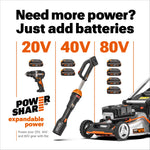 Load image into Gallery viewer, Cordless Leaf Blower, 3 in 1 Blowers for Lawn Care with Leaf Vacuum &amp; Leaf Mulcher, Electric Blower with Brushless Motor &amp; 2 Speed Control, Batteries &amp; Charger Not Included, WG583.9