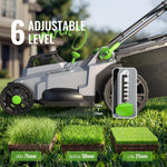 Load image into Gallery viewer, 40V Cordless Lawn Mower, Electric Battery Powered 4.0Ah Walk Behind Lawnmower, 17” Cutting Width, 6-Position Height Adjustment, Bagging &amp; Mulching Model, for Garden/Patio/Yark