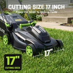 Load image into Gallery viewer, STEELITE 40V 17 Inch Electric Lawn Mower Cordless, Brushless Motor, 6-Position Height Adjustment, 2-in-1 Bagging &amp; Mulching, Includes 2 x 4.0Ah Batteries and Dual Battery Chargers